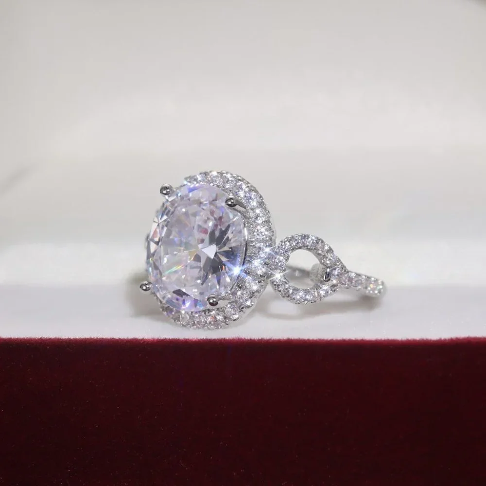 🔥Beautiful Hollow Oval Pure Zircon Cubic Carved Macro Pave Silver Rings, K812_3
